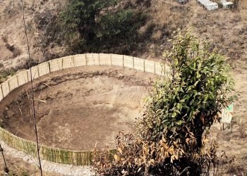 Recharge ponds construction gains progress in Dhankuta