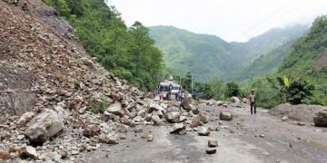 Landslide disrupts Bensisahar-Chame road