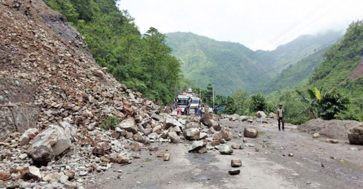 Landslide disrupts Bensisahar-Chame road