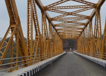 Concrete bridge constructed at Thimura
