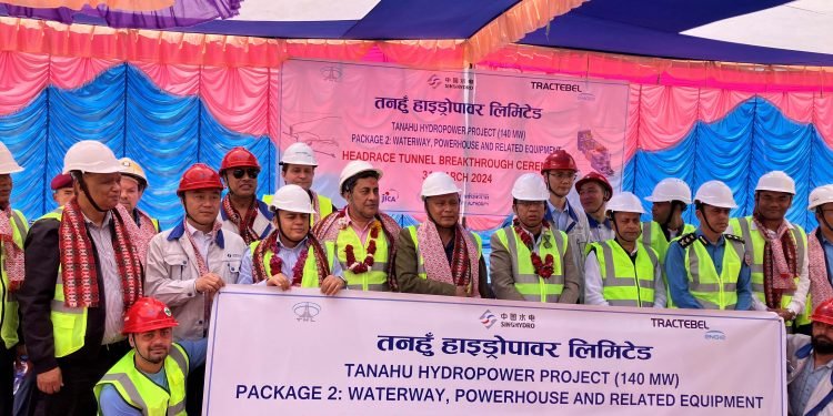 140-mw Tanahu Hydropower sees breakthrough of headrace tunnel