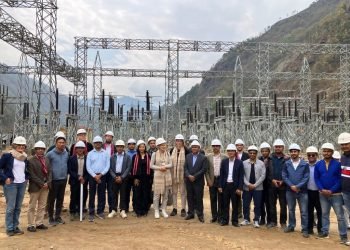 Visiting MBZ delegation inspect Trishuli substation