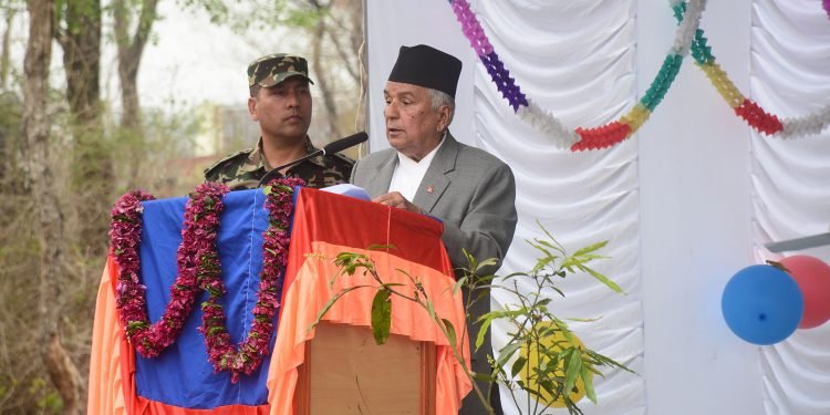President Paudel arrives in Tanahu