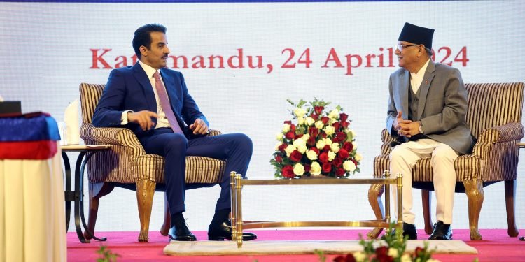 Nepal-Qatar bilateral talks: PM Dahal urges Qatar to increase investment in Nepal