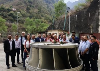 German delegation observes Middle Marsyangdi Hydropower Project