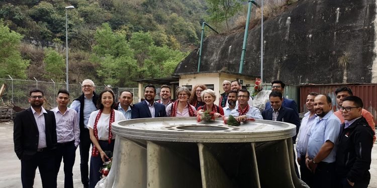 German delegation observes Middle Marsyangdi Hydropower Project