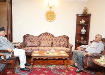 PM Dahal meets with NC President Deuba