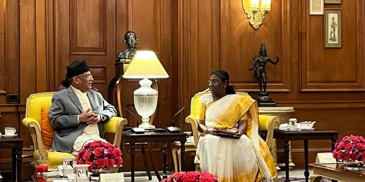 PM Dahal pays courtesy call on Indian President