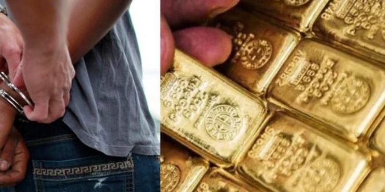 Chinese origin citizen held with six kilos of gold