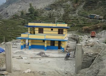 Health post building built in remote Myagdi village