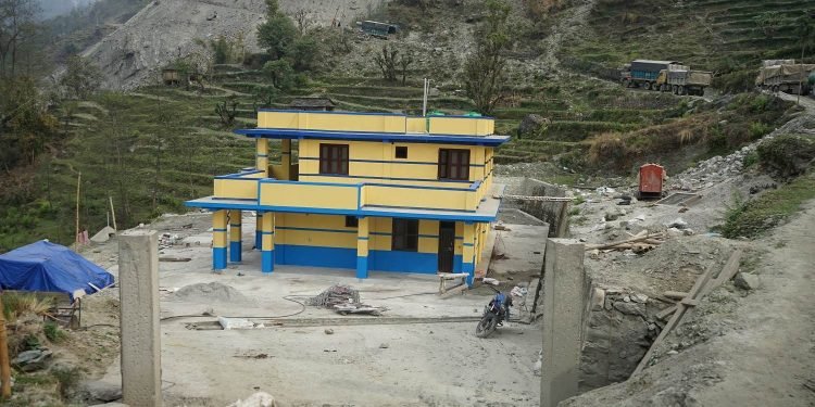 Health post building built in remote Myagdi village