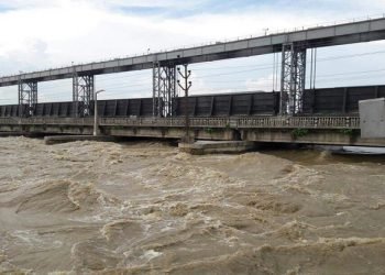 All sluice gates of Gandak Barrage opened