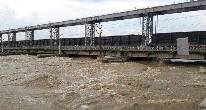 All sluice gates of Gandak Barrage opened
