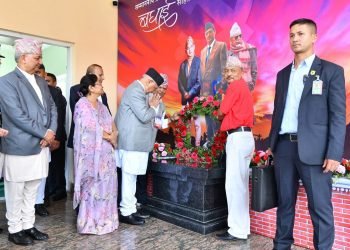 PM Oli visits Chyasal, pays homage to three veteran Communist leaders