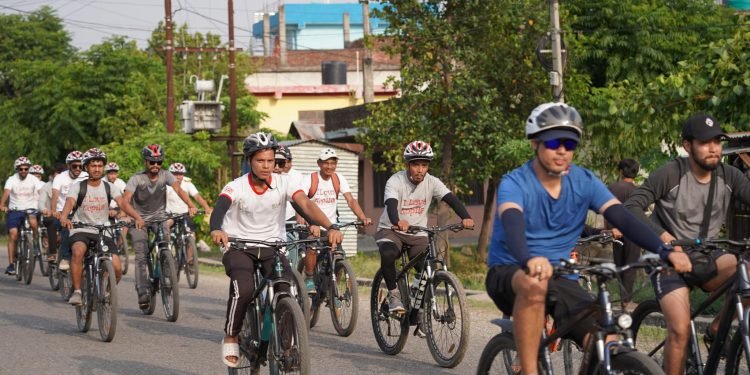 American Corner Surkhet hosts cycling event for greener future  