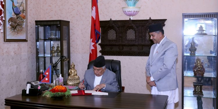 President authenticates three bills