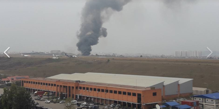 Saurya Air plane crashes at TIA