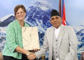 Australian ambassador pays farewell call on NA Chair Dahal