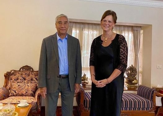 Australian Ambassador pays farewell call on NC President Deuba