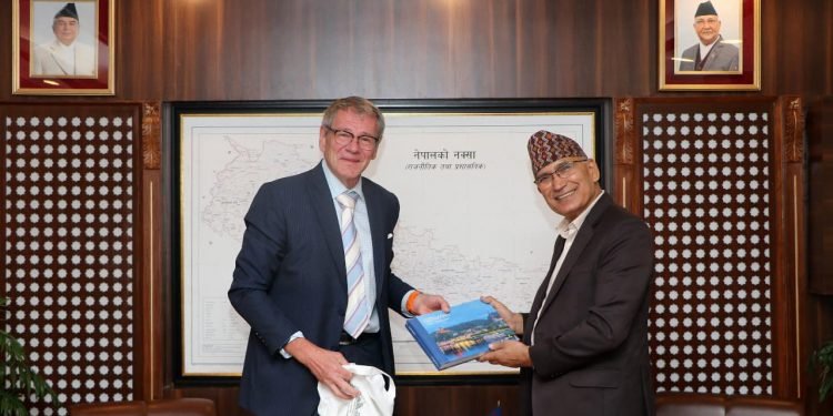 German Ambassador Dr Prinz calls on Finance Minister Paudel