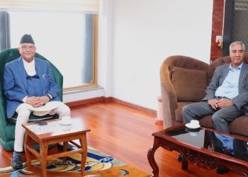 PM Oli, NC President Deuba confer govt functioning