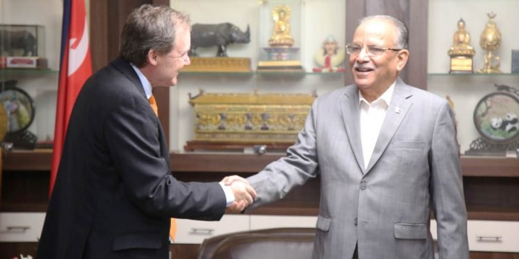 UK Ambassador Fenn calls on Maoist Centre Chair Dahal
