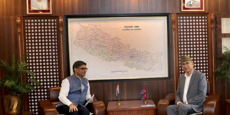 Indian Foreign Secretary Misri and Finance Minister Paudel meet