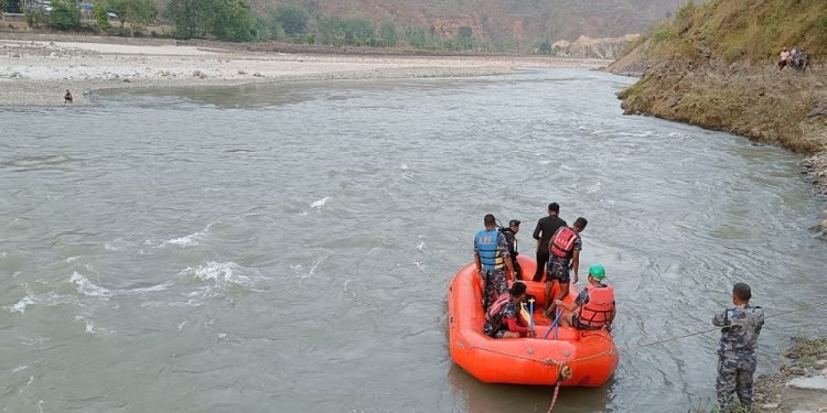 Car that fell into Sunkoshi river retrieved; three still missing