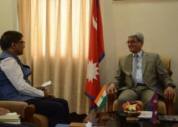 India’s foreign secretary calls on Minister Lekhak, discusses various issues