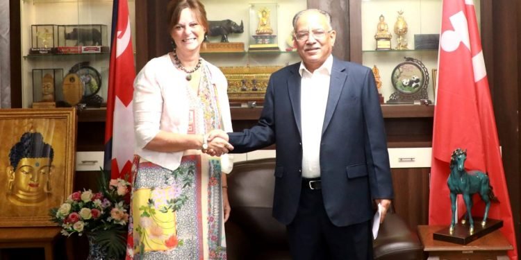 Australian Ambassador pays farewell call on Maoist Centre Chair Dahal