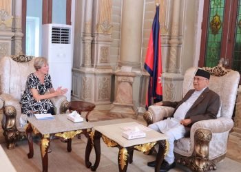 PM Oli and EU Ambassador Lorenzo meet