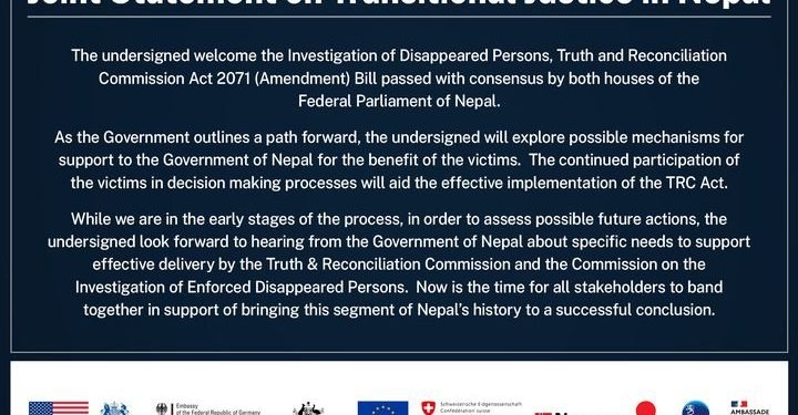 Undersigned welcome passage of TRC Bill in Nepal
