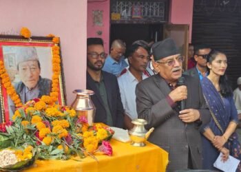 Chair Dahal applauds Dulal for encouraging children to engage in social movement