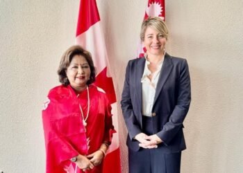 Foreign Minister Dr Deuba holds bilateral talks with Canadian counterpart Joly