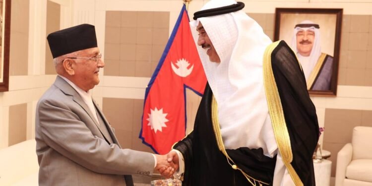PM Oli holds meeting with Kuwait’s Crown Prince Sabah