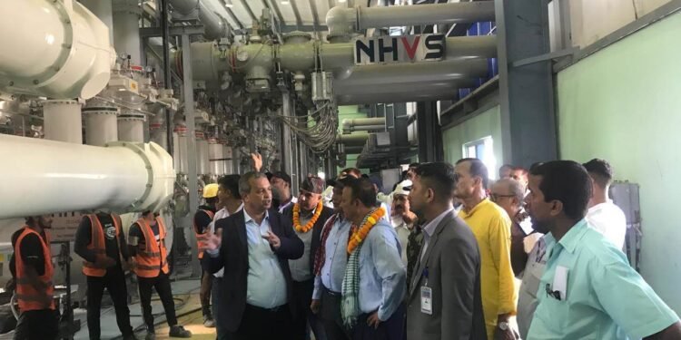 Energy Minister Khadka inspects Dhalkebar Substation