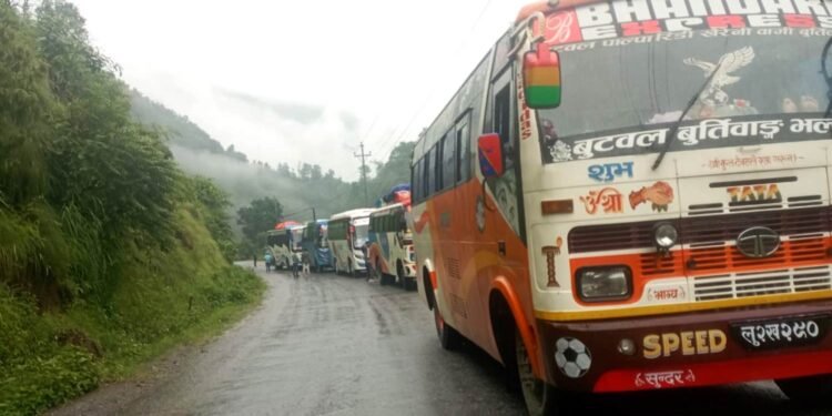 Mid-hill highway obstructed in Baglung