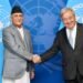 PM Oli and UNSG Guterres agree on the need to drastically reduce greenhouse gas emissions