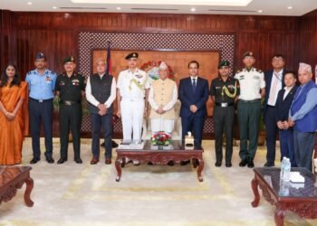 Indian defence trainees call on Prime Minister Oli