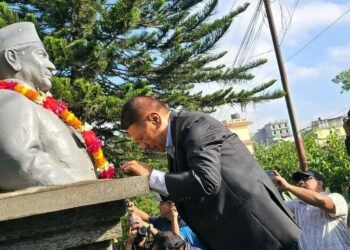 DPM Singh honours late Ganesh Man Singh on Memorial Day