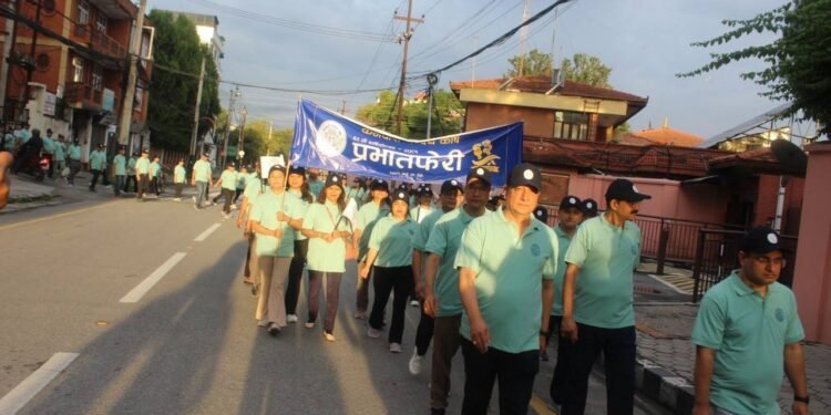 Employees Provident Fund organizes morning rally to mark 63rd anniversary