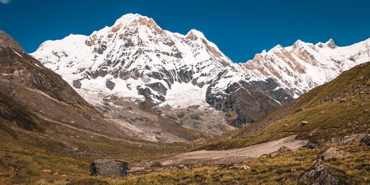Annapurna base camp filled with domestic tourists