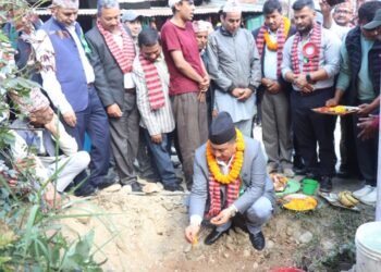 Blacktopping of road connecting Raisingh to Khaniyabas starts