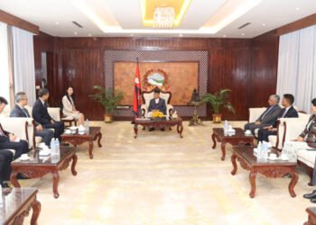 Visiting Chinese delegation calls on PM Oli