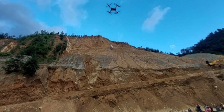 Drone being used to supply food in disaster-hit settlements in Kavre