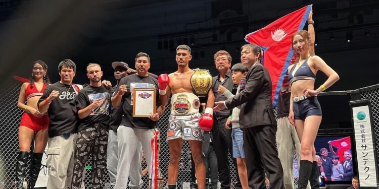 Ghimire wins world kickboxing championship title