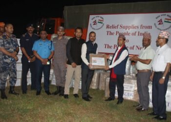 Indian government hands over relief aid for flood survivors