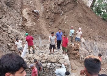 Restoration of Mechi highway stopped after landslide