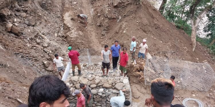 Restoration of Mechi highway stopped after landslide