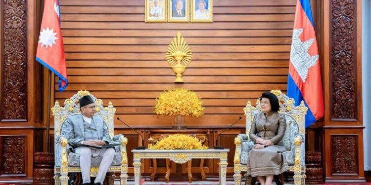 Speaker Ghimire meets with Cambodian counterpart